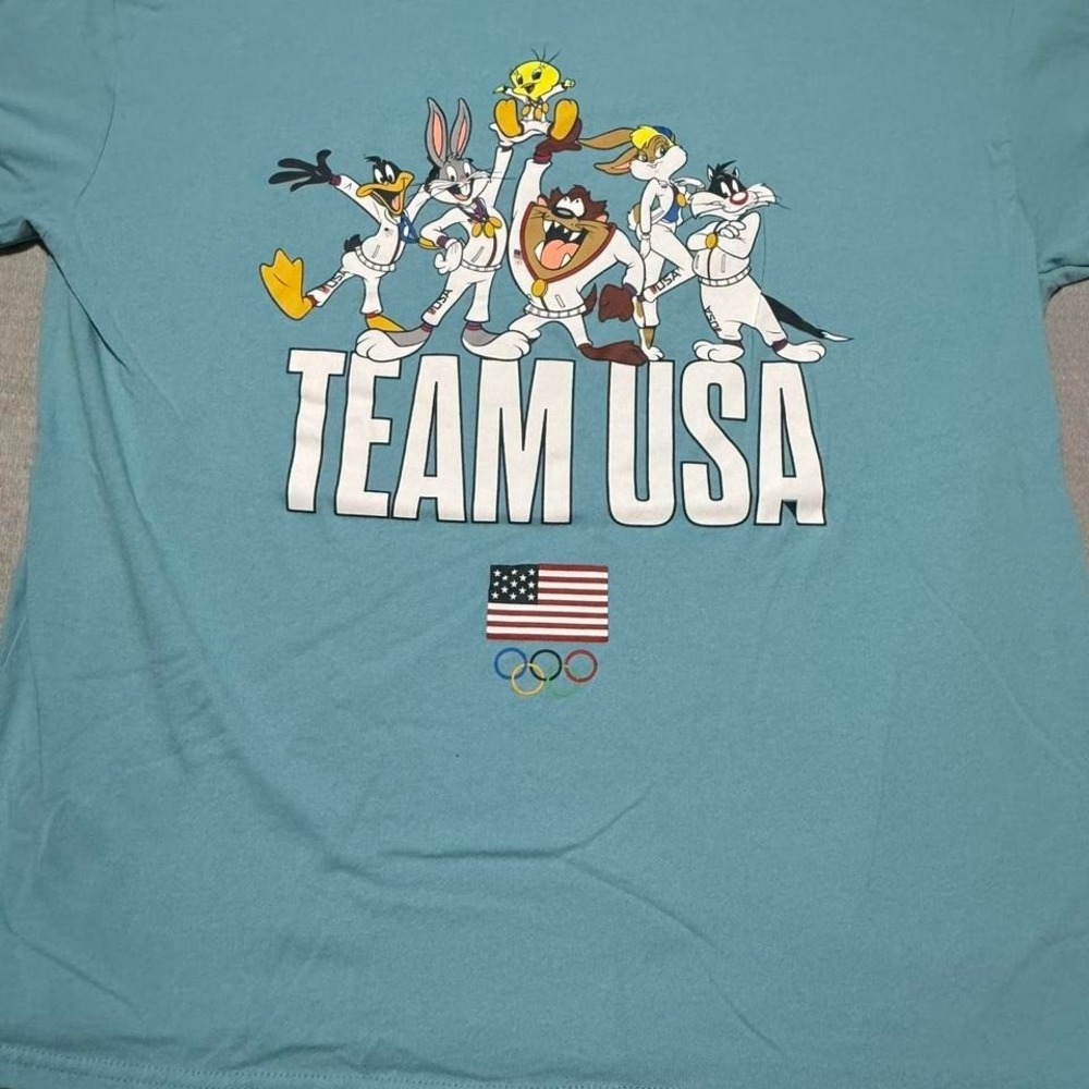 Looney Tune Olympics Team USA XL Blue Graphic T-shirt
